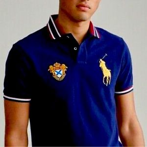 POLO RALPH LAUREN Big Pony Polo Navy W/ Gold Crest-2XB-NWT